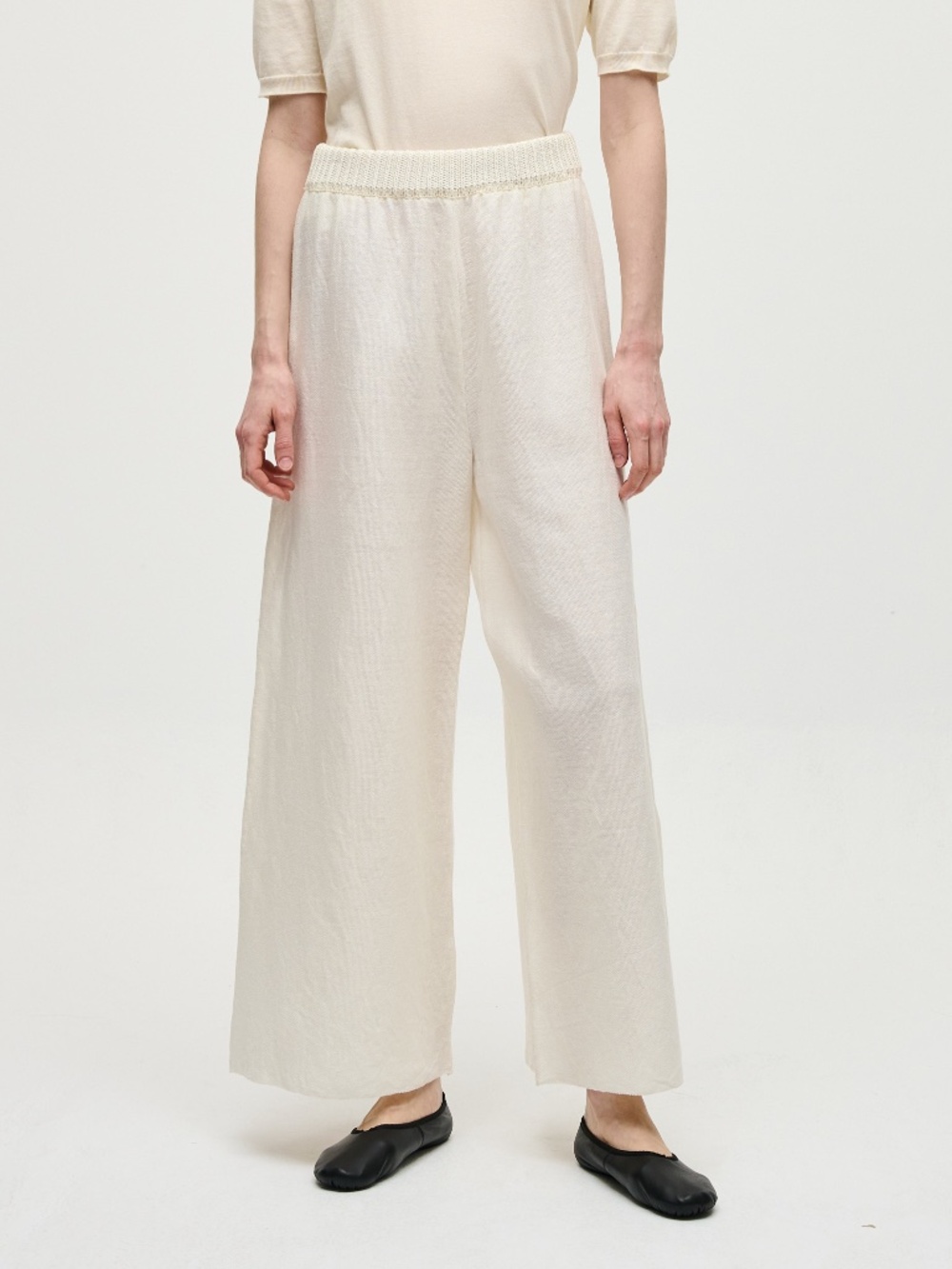 Babaa No. 60 Linen Trousers in Blanco